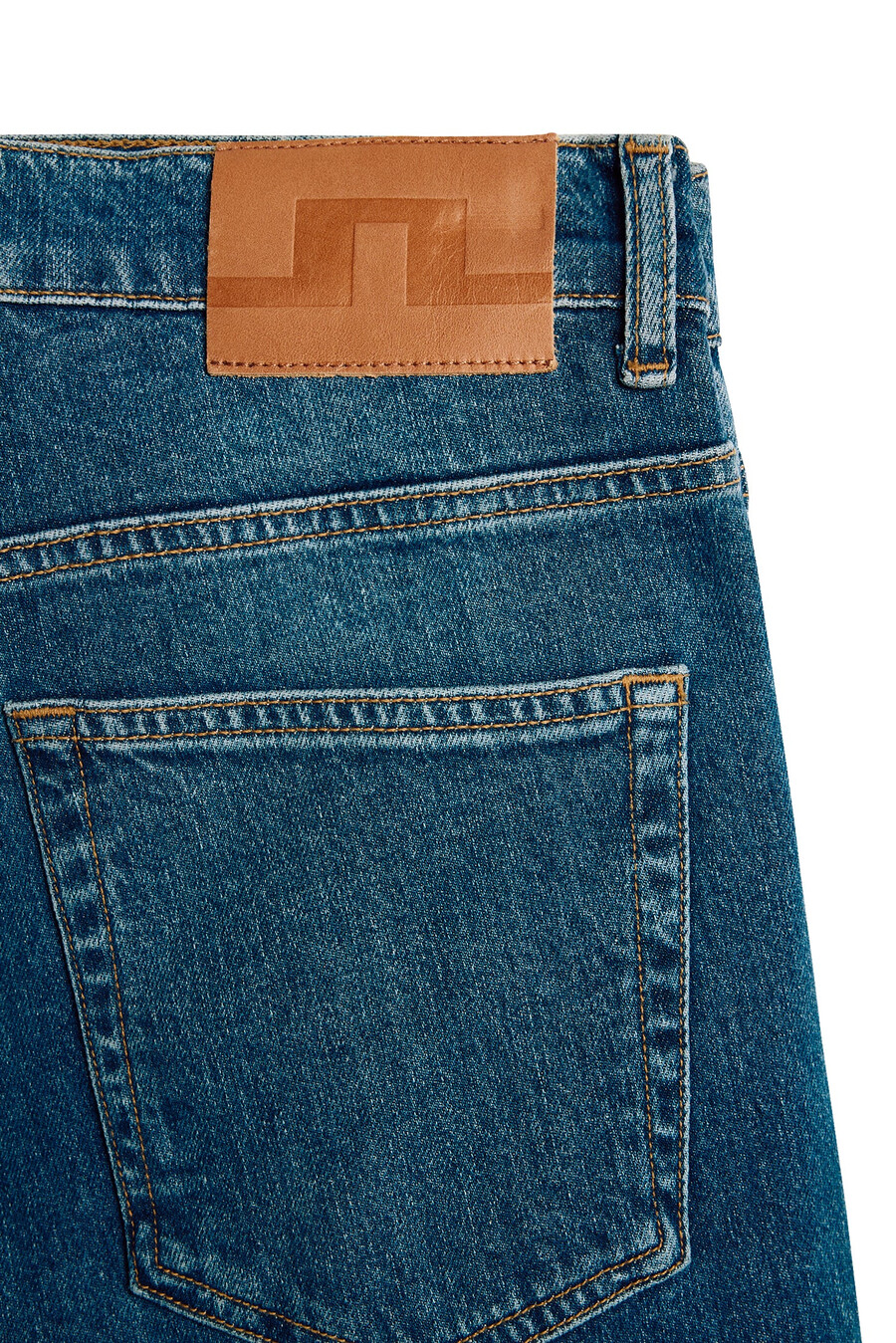 calça jeans jax de lavagem média e modelagem slim