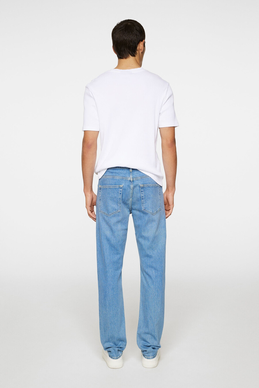 calça jeans slim jax com lavagem clara