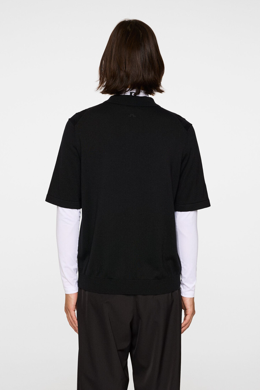 polo de malha com zíper remy structure