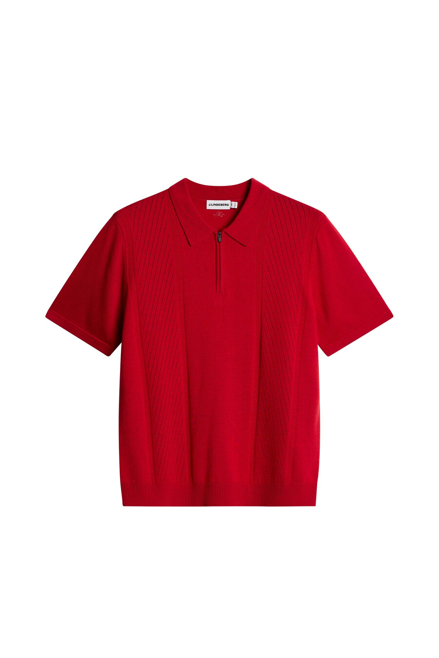 polo de malha com zíper remy structure