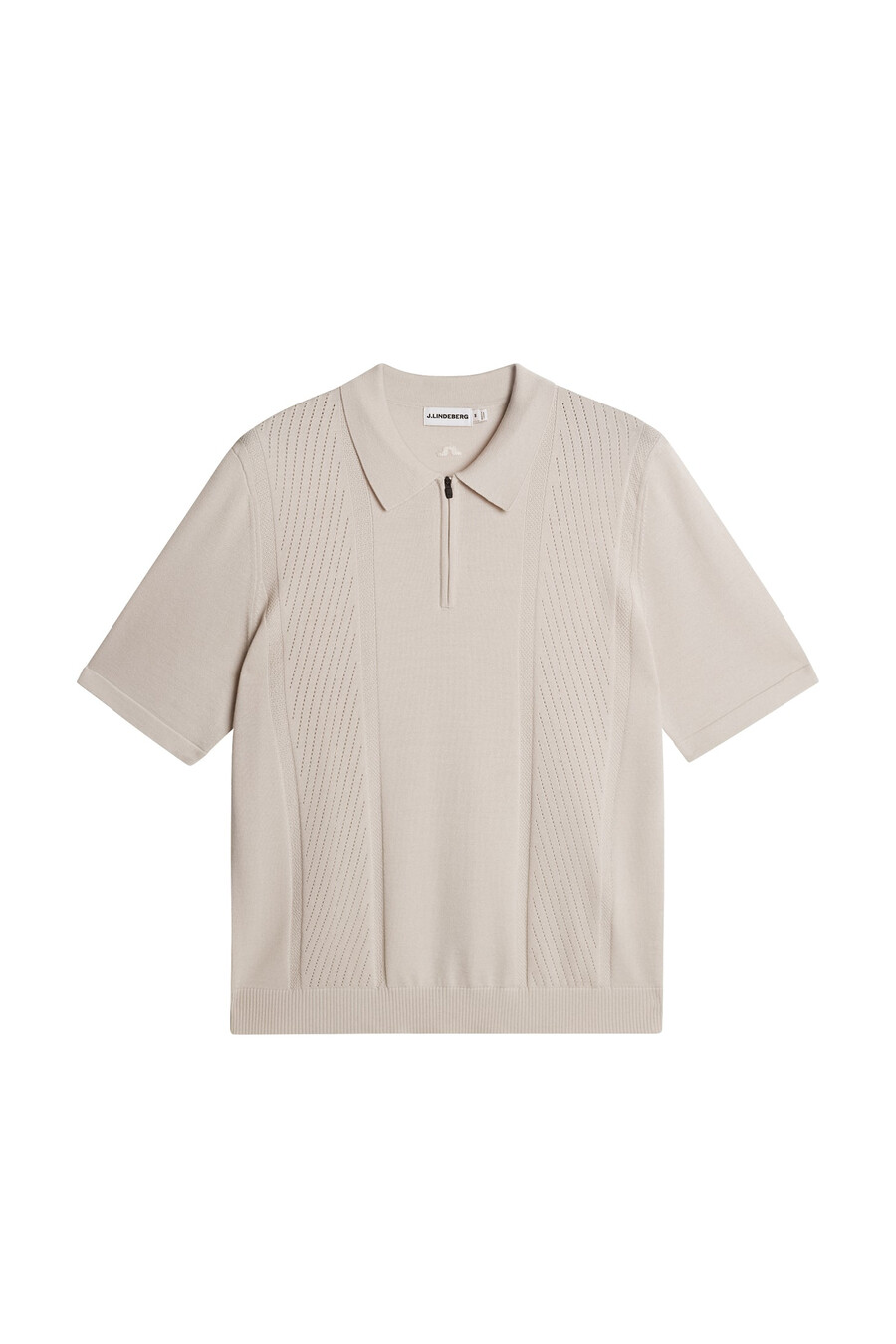 polo de malha com zíper remy structure