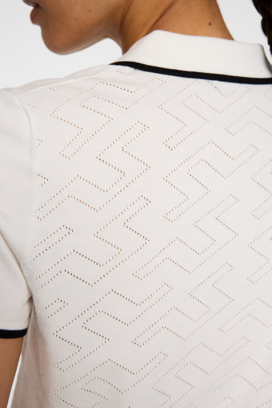 camisa polo de malha malva