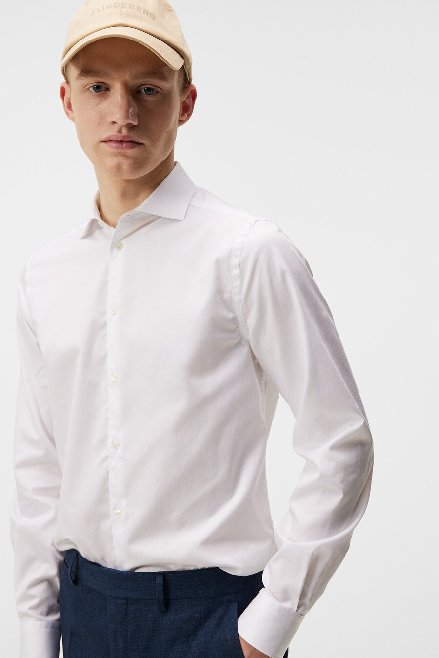 camisa superslim de sarja que não precisa passar