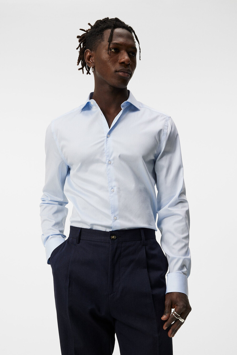 camisa superslim de sarja que não precisa passar