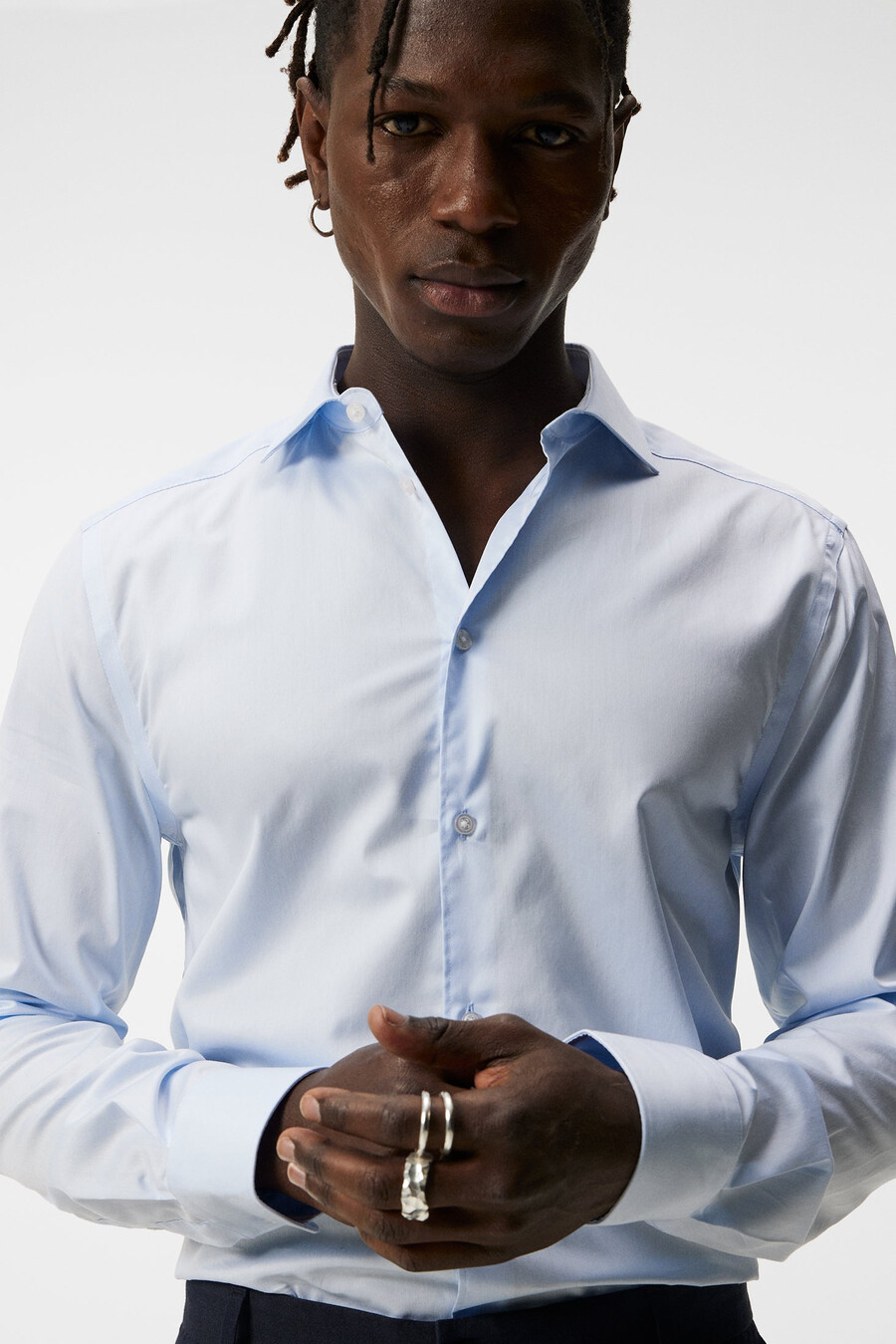 camisa superslim de sarja que não precisa passar
