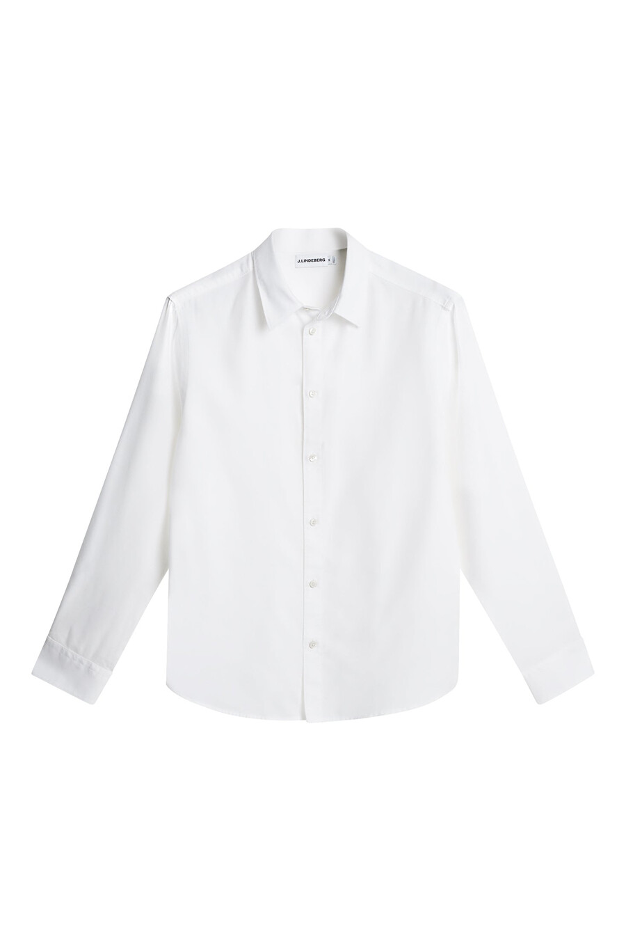 camisa slim de manga longa em algodão e tencel