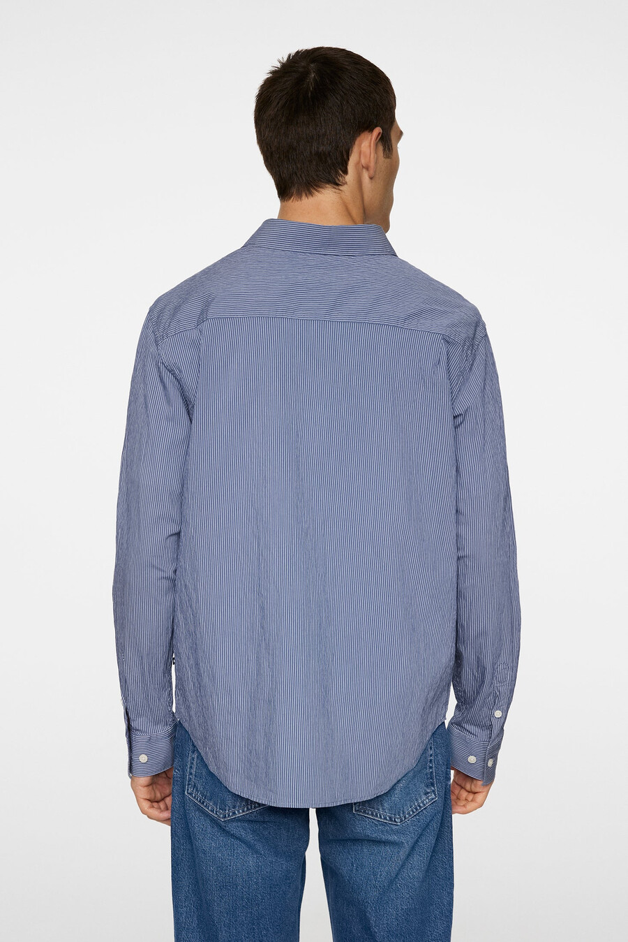 camisa listrada de manga comprida
