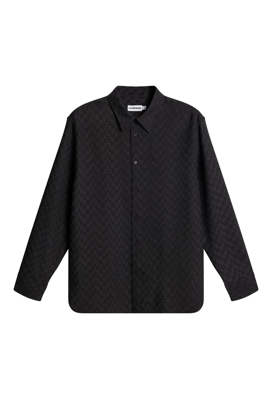 camisa jacquard de manga comprida