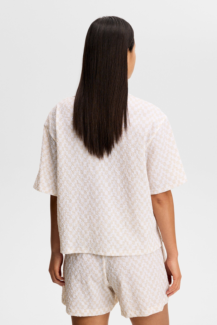 camisa de náilon texturizado liv