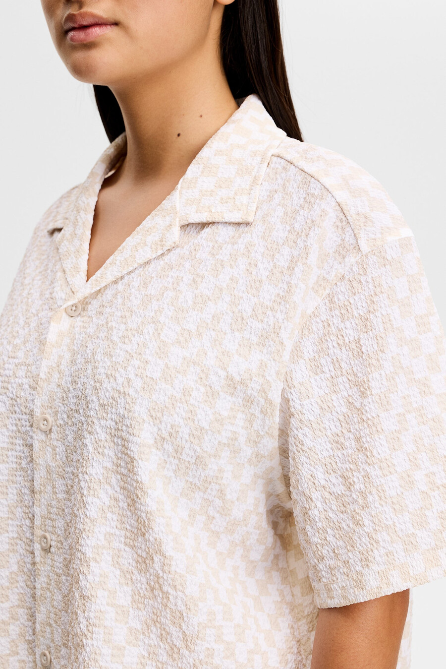 camisa de náilon texturizado liv